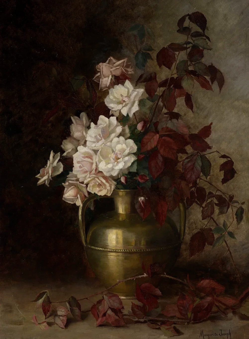 Moody Vintage Floral Series Poster Print Canvas Painting Art Pictures Home for Living Room Bedroom Wall Decor Frameless Peaceful Pleasures Health and Wellness 3 30x40cm Unframed