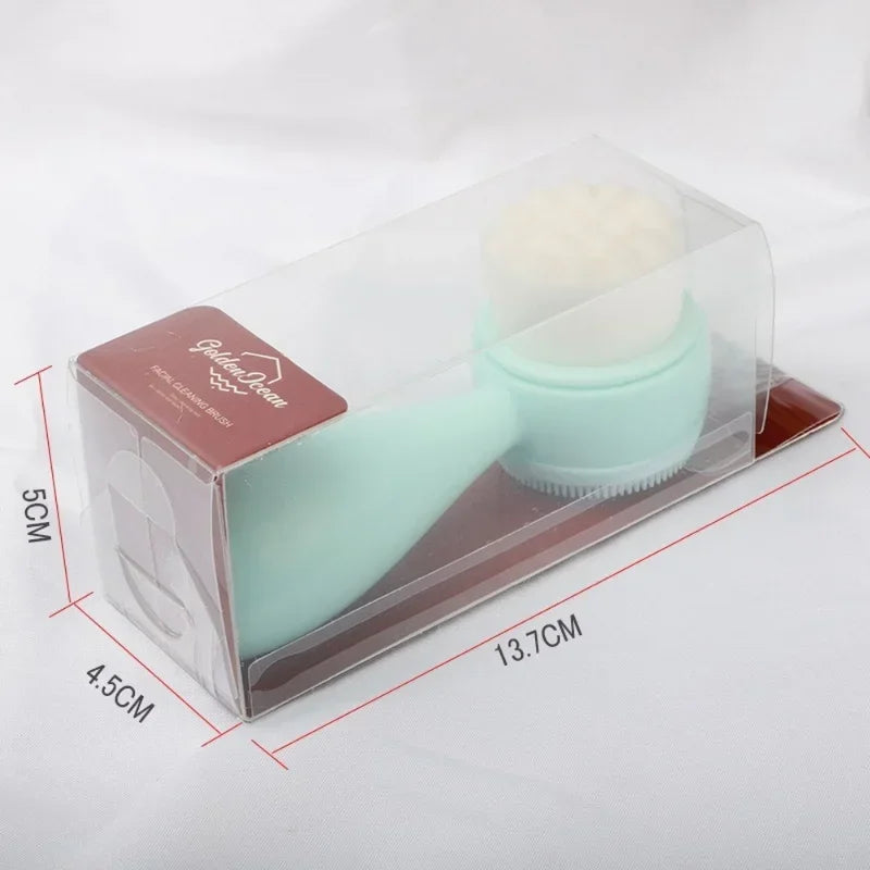 Manual Facial Cleansing Brush – Soft Face Scrub & Pore Cleanser