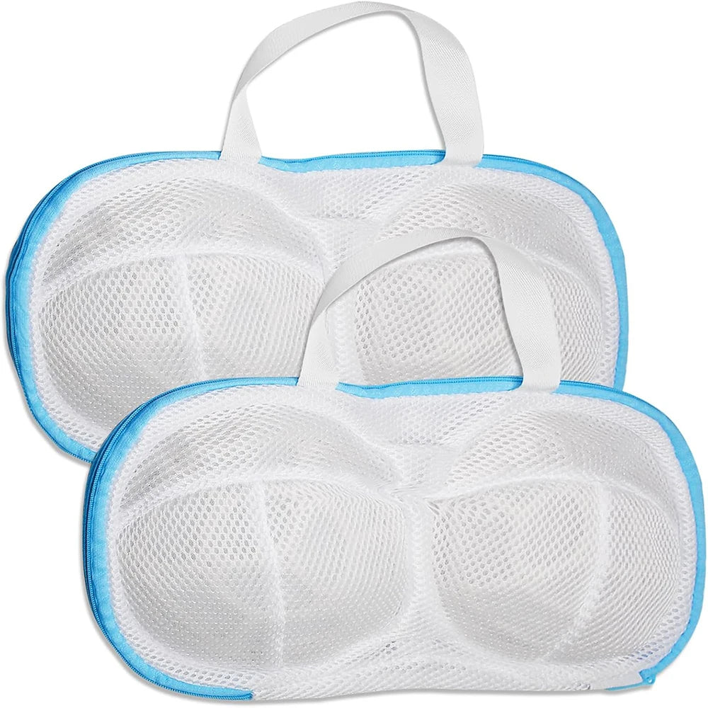 2 Pcs Bra Washing Bags for Laundry – 3D Protective Bracket Lingerie Wash Bag, Non-Deform Dryer Safe