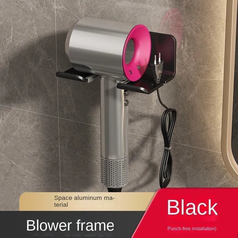 Wall Mounted Hair Dryer Holder & Straightener Organizer Stand