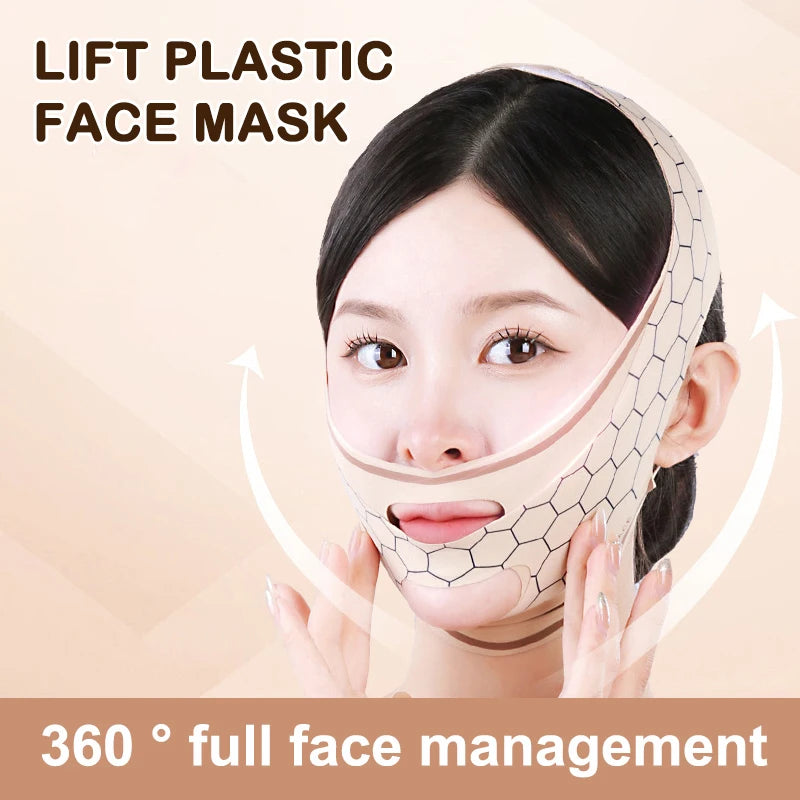 Chin Cheek Slimming Bandage V Shape Line Lifting Mask Elastic Polyester Face Mask Beauty Health Anti Wrinkle Strap Band Sleeping Peaceful Pleasures Health and Wellness