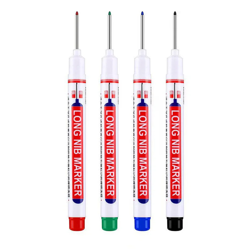 Deep Hole Long Nib Head Markers Metal Perforating Pen Waterproof