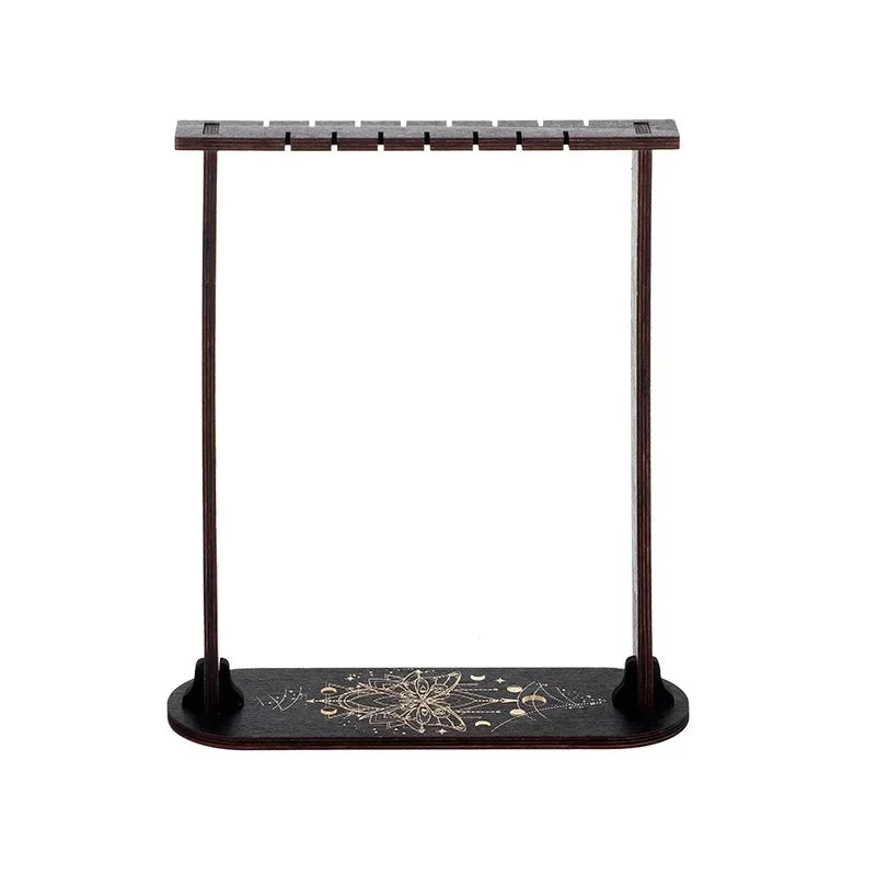 Wood Pendulum Crystal Display Stand | Moon Phase Wiccan Holder