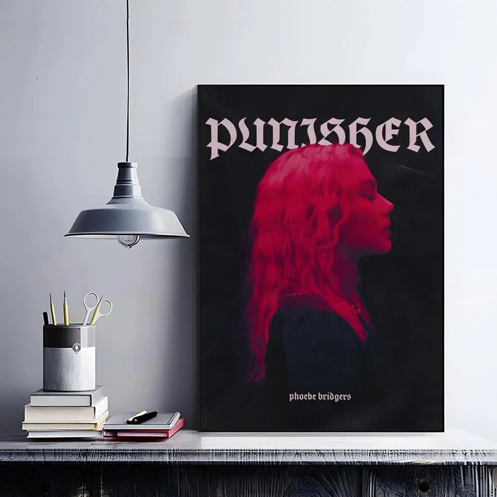 Phoebe Bridgers Poster – HD Waterproof Self-Adhesive Wall Art Music Wall Poster Peaceful Pleasures Health and Wellness