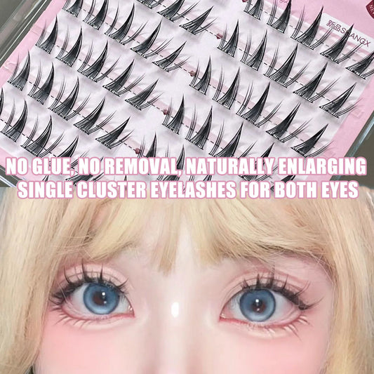 Self Adhesive Lash Clusters Eyelashes Doll Individual Lashes Extension Natural Cat Eye Manga False Eyelashes Cosplay Makeup Peaceful Pleasures Health and Wellness