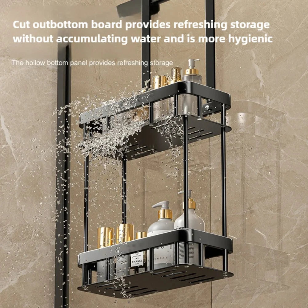 Over The Door Shower Caddy – Double Layer Bathroom Storage Rack
