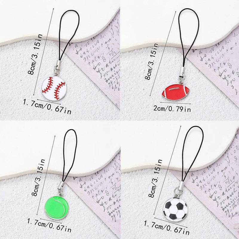 Sports Ball Keychain – Basketball Soccer Volleyball Baseball Charm