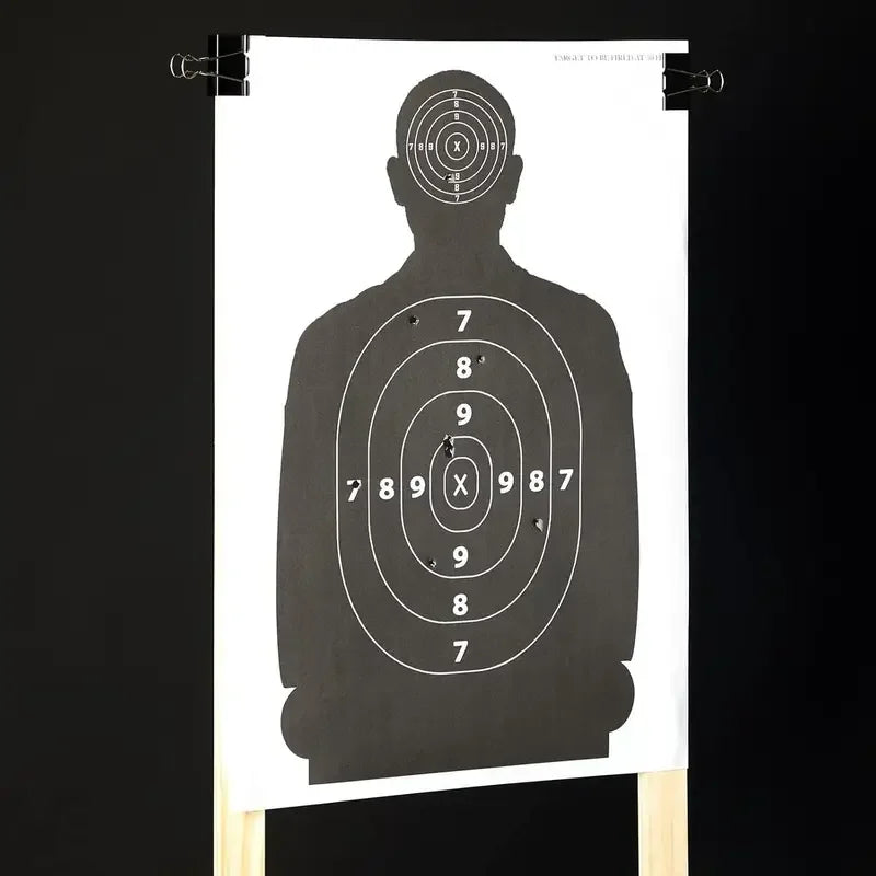 Archery Target Paper Black Silhouette Human Body Shape Darts Catapult