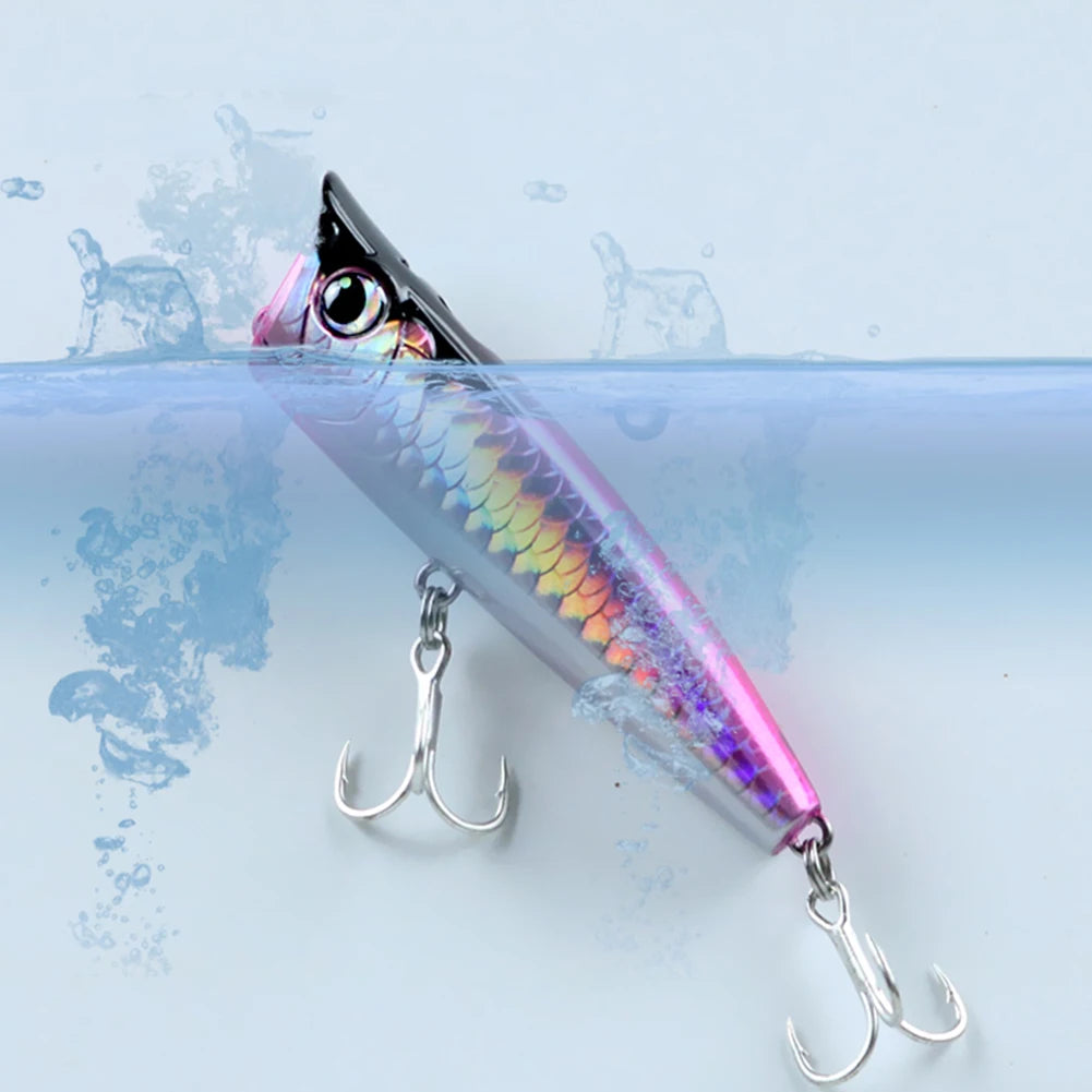 90mm 15g Popper Fishing Lure — 3D Eyes Floating Swimbait Fishing Lures Peaceful Pleasures Health and Wellness