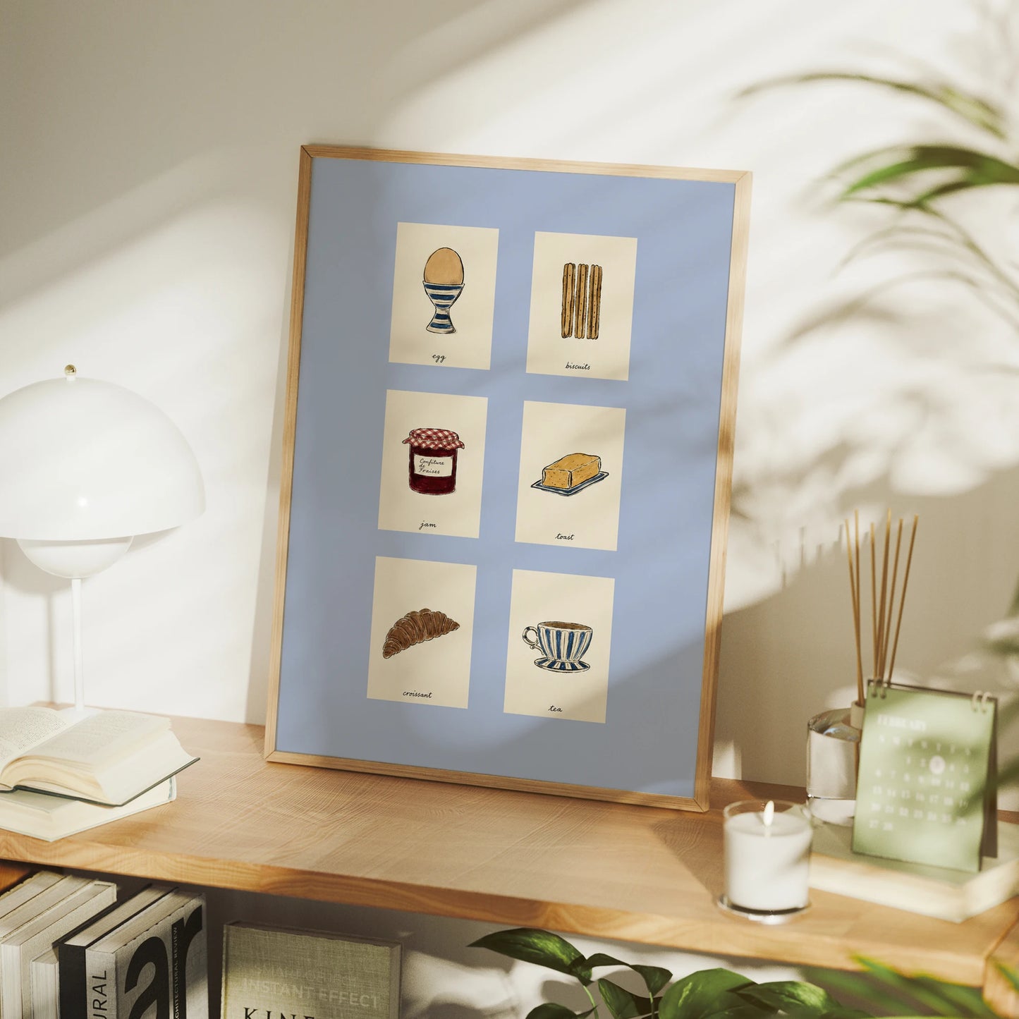 Minimalist French Breakfast Canvas Wall Art Print | Home Decor