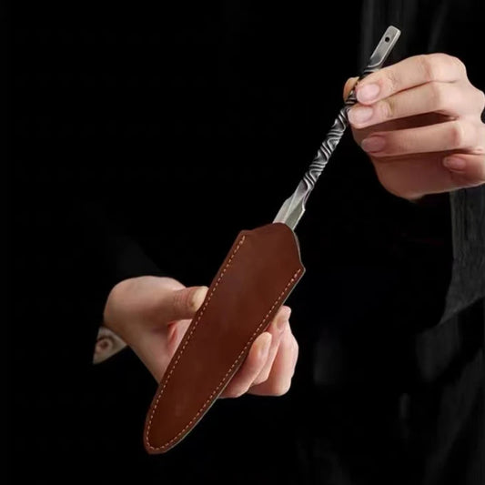 Yishi Tea Talk Chinese Pu'er Tea Knife Retro Diamond Tea Needle Split Tea Brick Tea Pry Tea Cone Tool Tea Ceremony Accessories Peaceful Pleasures Health and Wellness