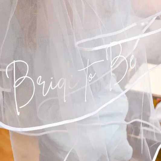 Bride to Be Veil – Bachelorette Hen Party Bridal Shower Prop Bridal Party Accessory Peaceful Pleasures Health and Wellness bride to be veil