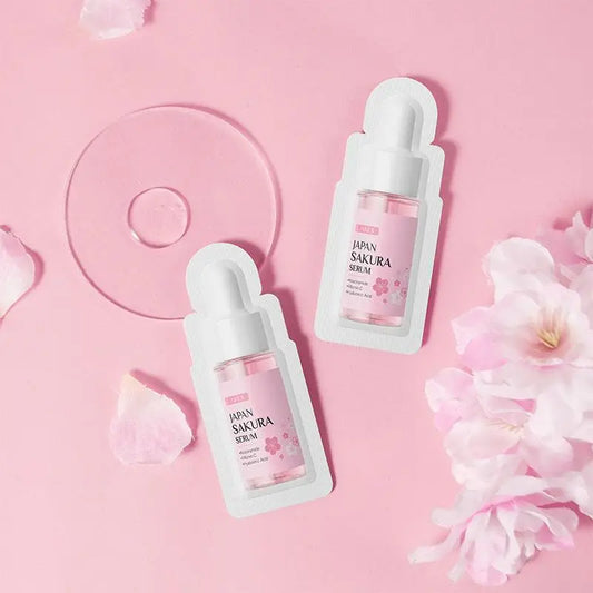 10-Pack Sakura Hyaluronic Acid Face Serum 1ml Travel Size Face Serum Set Oasis Select