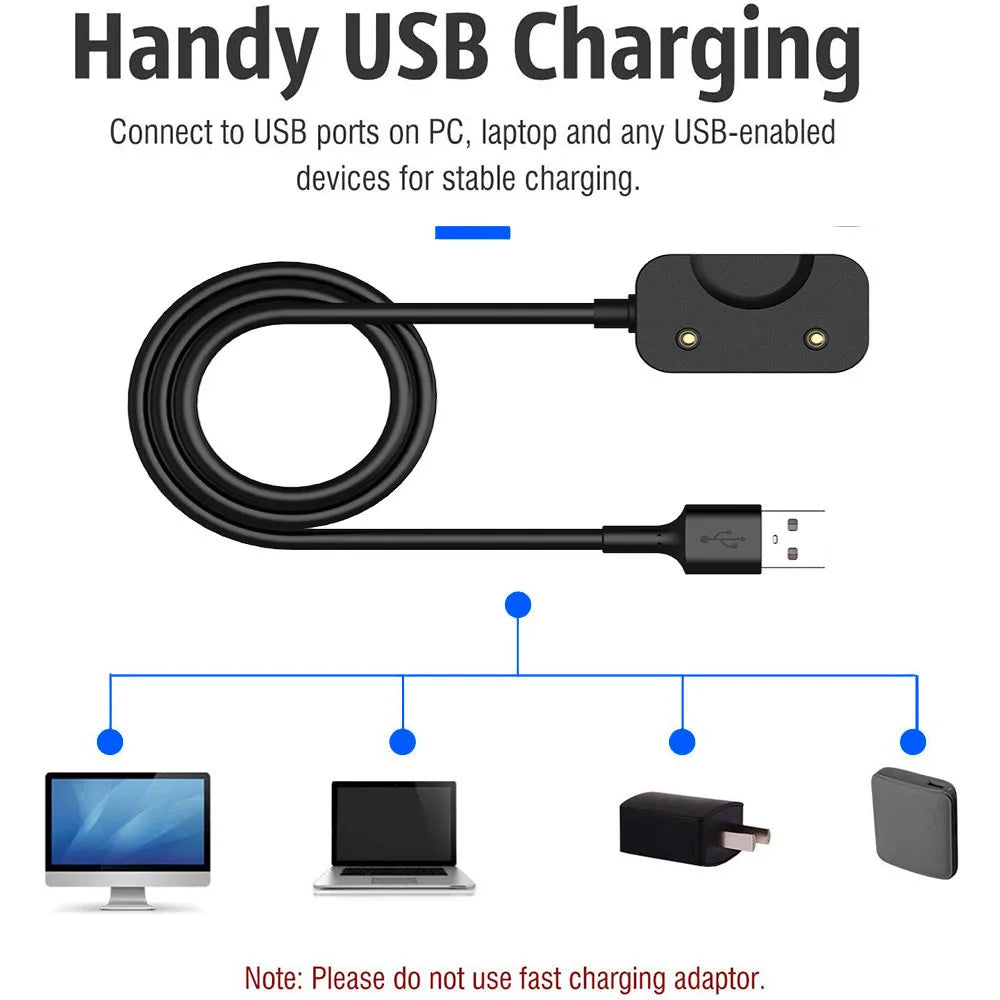 2 Pack for Samsung Galaxy Watch Fit 3 SM-R390 USB-C Smartwatch Charger Replacement Charger Peaceful Pleasures Health and Wellness