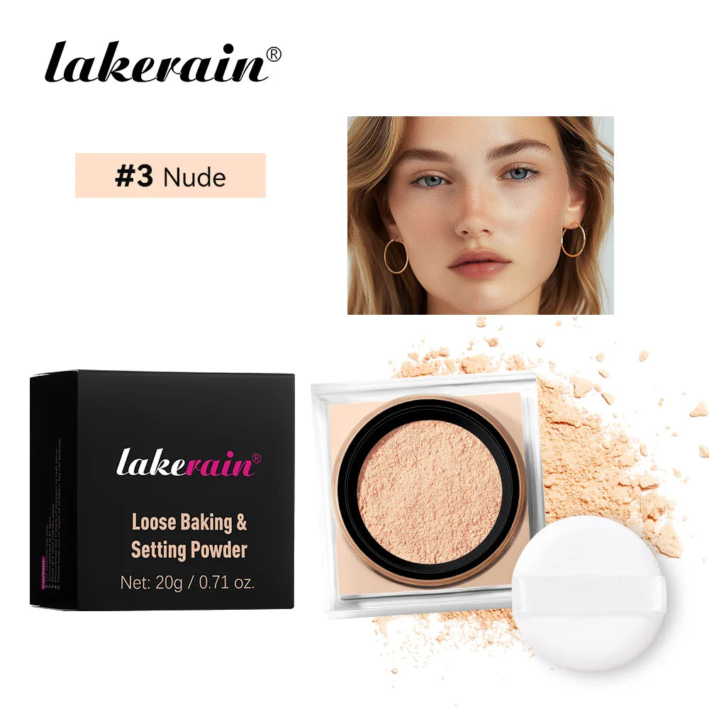 Loose Setting Powder & Puff – Matte, Oil Control, All Skin Types