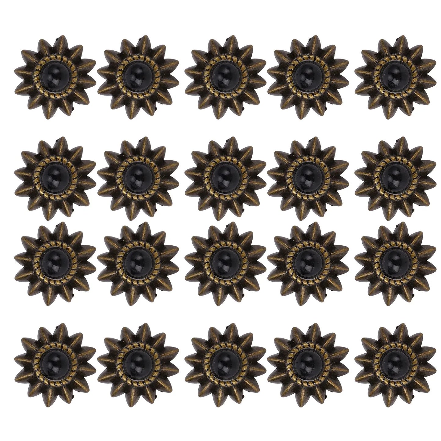 Simulation Turquoise Alloy Rivets Easy Installation Removal Small Zinc Alloy Daisy Decorative Conchos Buckles for Leathercraft Peaceful Pleasures Health and Wellness