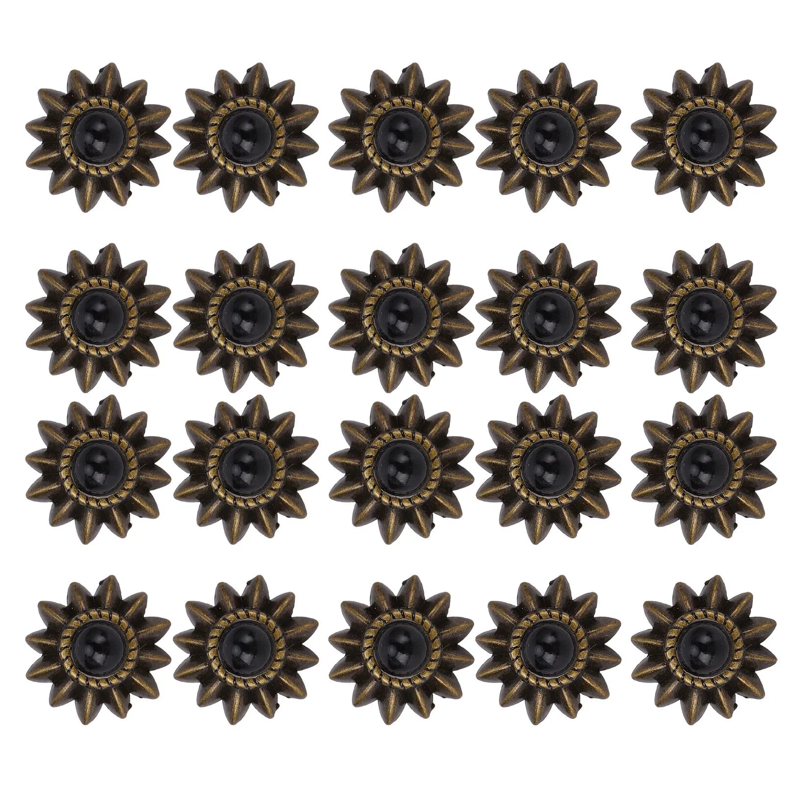 Simulation Turquoise Alloy Rivets Easy Installation Removal Small Zinc Alloy Daisy Decorative Conchos Buckles for Leathercraft Peaceful Pleasures Health and Wellness