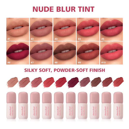 Nude Blur Lip Tint & Cheek Blush – 10 Shades, Velvet Finish Lip & Cheek Tint Oasis Select