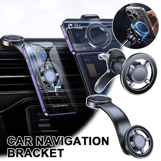 Magnetic Car Phone Holder | 360° Rotation Memory Alloy Arm Magnetic Car Phone Mount Peaceful Pleasures Health and Wellness