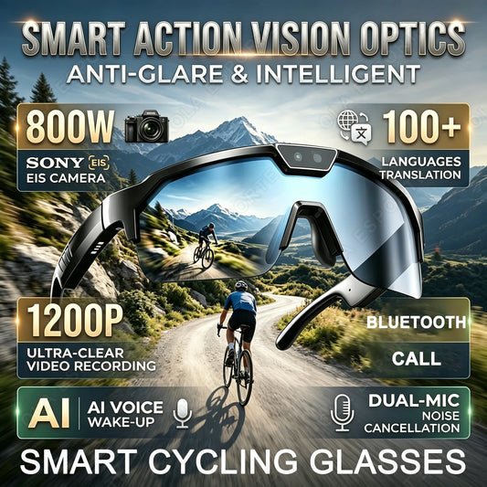 2026AI Smart Glasses Men with ChatGPT Voice Assistant 3000W Photo 1200P Video Recording Bluetooth 150+Translation Sunglasses IOS Peaceful Pleasures Health and Wellness