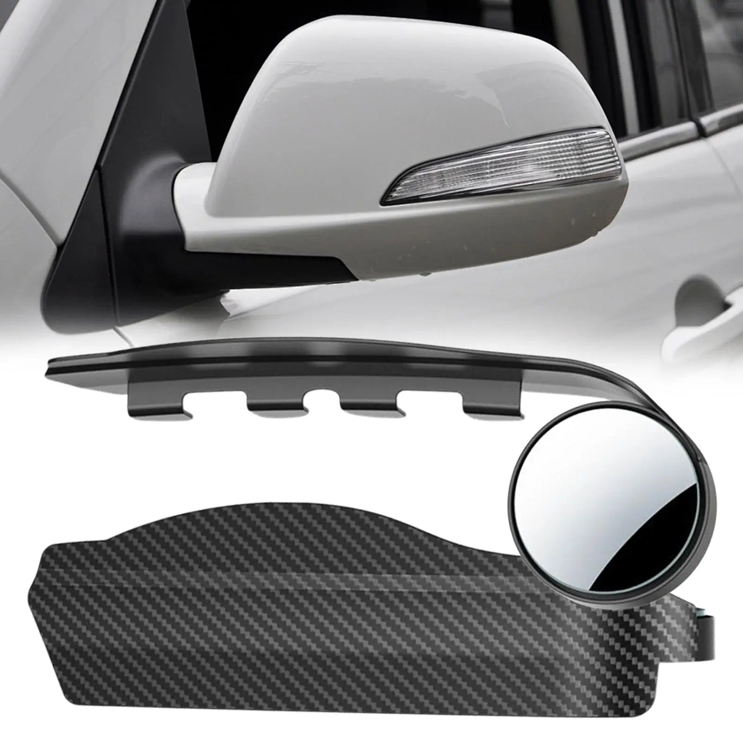 2-in-1 Blind Spot & Rain Eyebrow Wide Angle Car Mirror