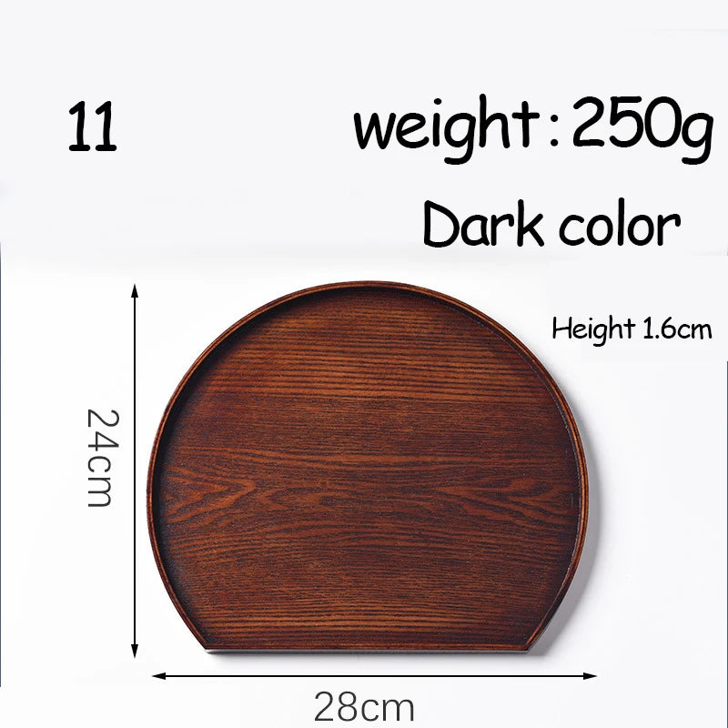 Oval Serving Trays Tableware Dessert Tea Saucer Coasters Coffee Coasters Wooden Plate Storage Food Display Home Hotel Decor Peaceful Pleasures Health and Wellness 11