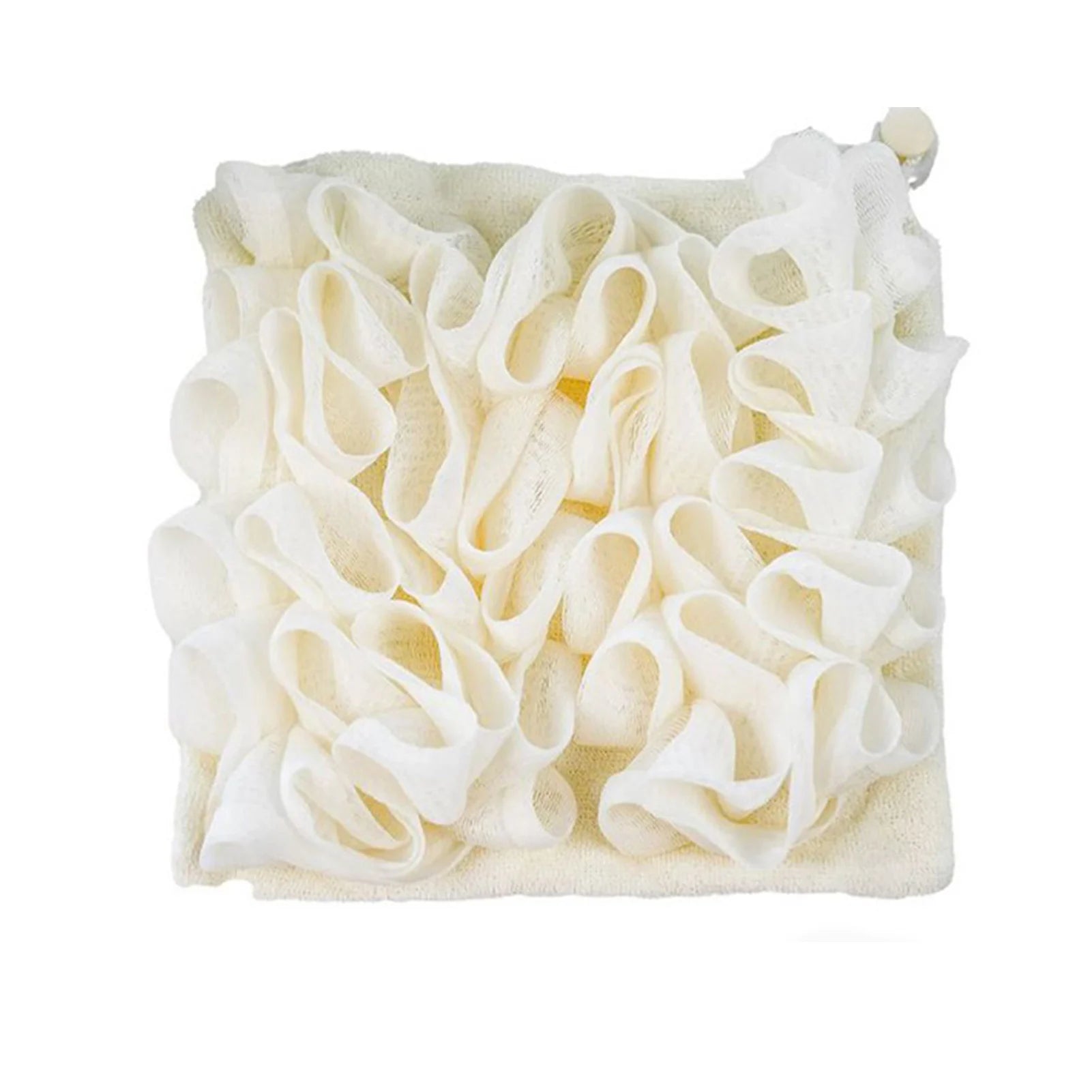 Cleaning Sponge Shower Loofahs Mesh Pouf Shower Ball Body Scrubber for Exfoliating Luffa Back Scrubbe Peaceful Pleasures Health and Wellness Beige