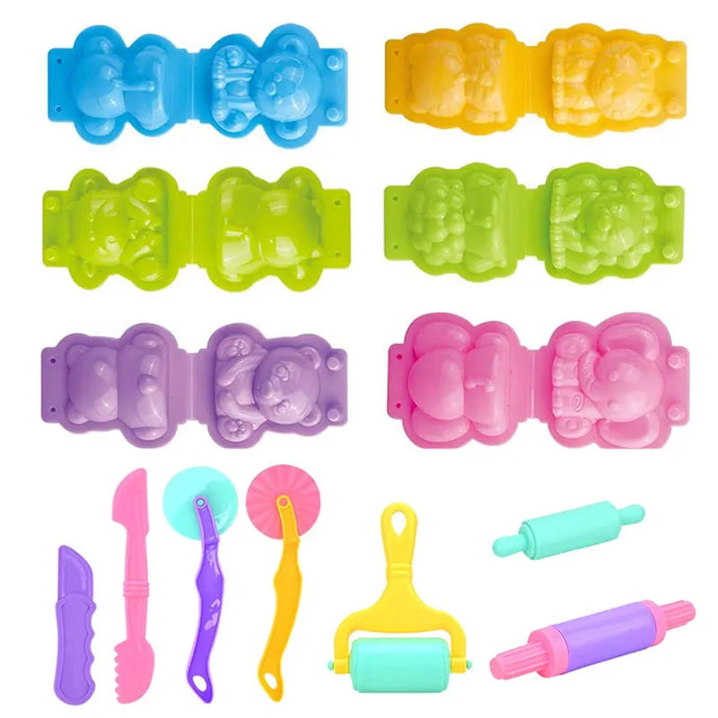 Cartoon 3D Animal Play Dough Molds DIY Creation Tools Kids Toddlers