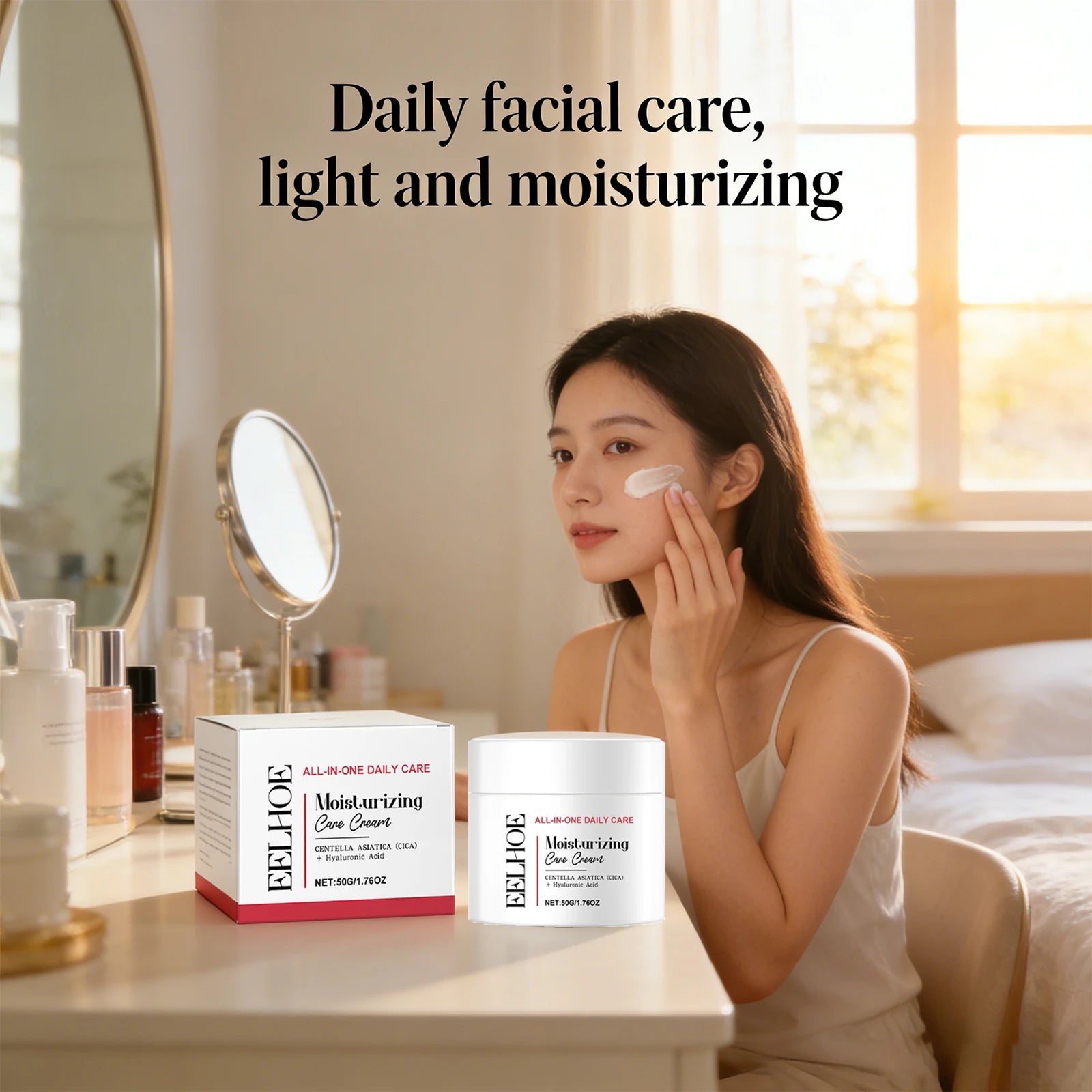 Collagen Firming Face Cream 24h Hydrating Repair Sensitive Skin Brighten Non-sticky Exfoliation Refreshing Hyaluronic Acid Cream Peaceful Pleasures Health and Wellness