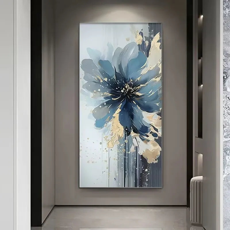 Beautiful Big Flowers Picture For Home Wall Decor Pure Hand Painted Oil Painting On Canvas Hanging Poster Mural For Living Room Peaceful Pleasures Health and Wellness