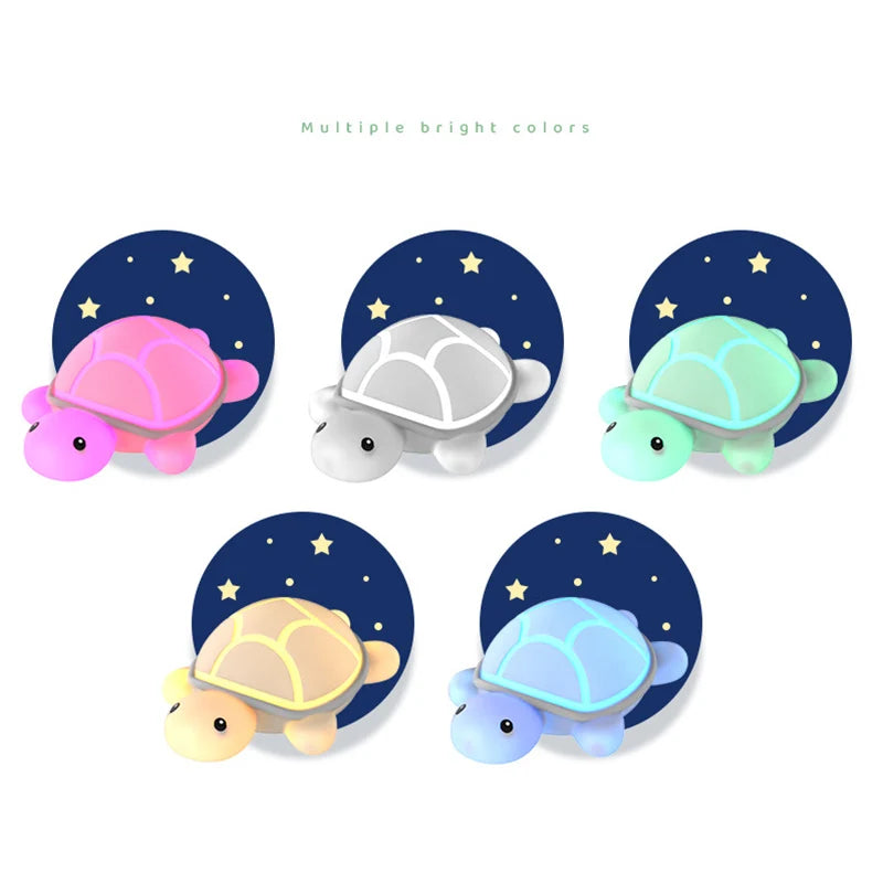 Bedside Milk Feeding Lamp Kindergarten Reward Small Toy USB Charging Turtle Lamp Cartoon Sleep Companion Silicone Night Light Peaceful Pleasures Health and Wellness