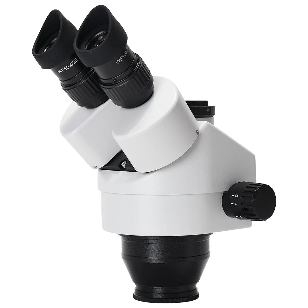 7-45X White Three Eye Binocular Microscope Lens Head Continuously Variable Magnification Peaceful Pleasures Health and Wellness