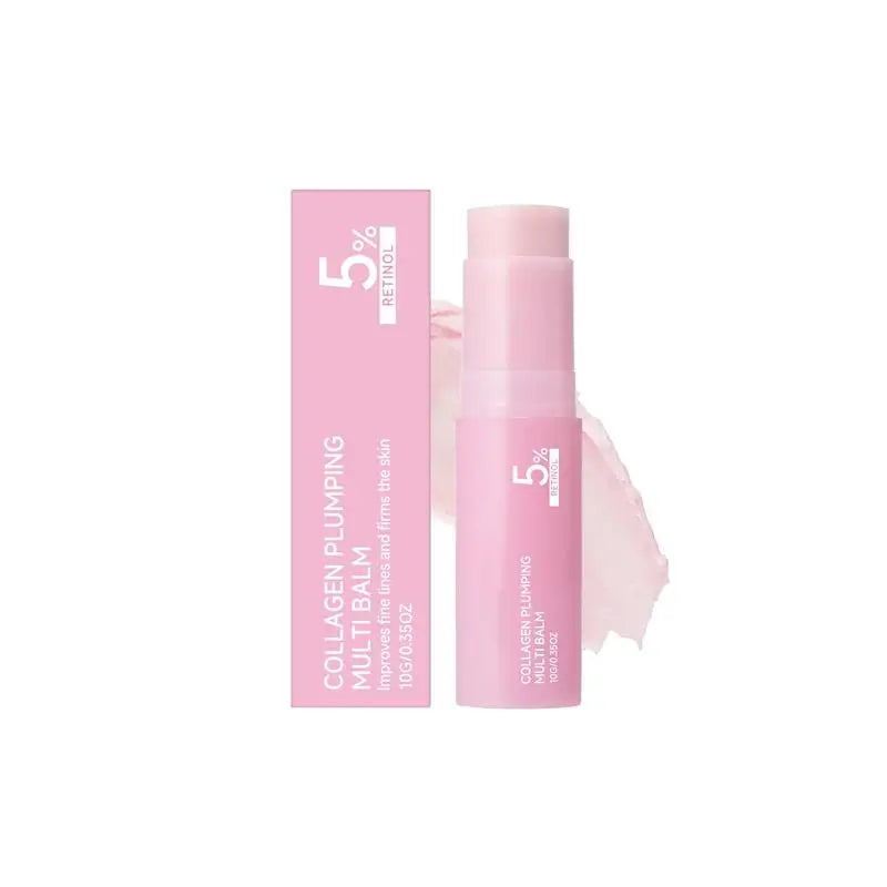 PDRN Pink Collagen Moisturizing Stick Hydrating Dry Skin Smoothing Balm For Skin Care Daily Moisturizing Multi-effect Balm 10g Peaceful Pleasures Health and Wellness Moisturizing 10g