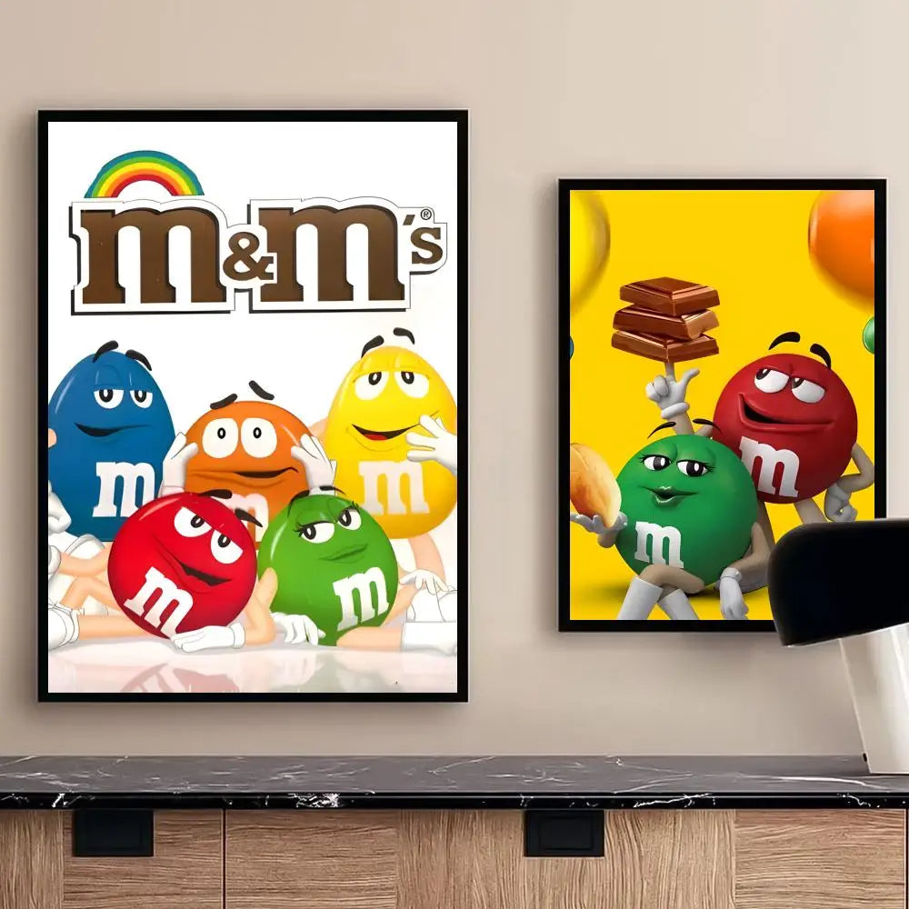 M&M's Candy HD Wall Art Poster – Self-Adhesive Waterproof PVC Wall Art Poster Peaceful Pleasures Health and Wellness