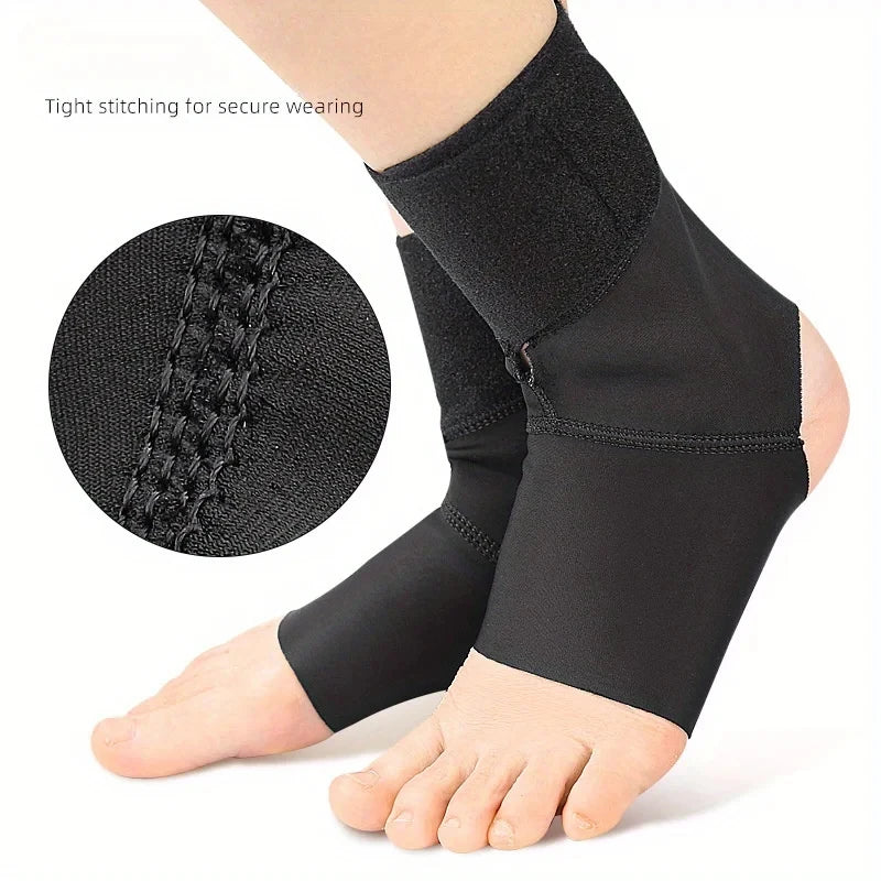 1pc Compression Ankle Support Sleeve Adjustable Elastic Ankle Brace for Basketball Running Fitness Anti-Sprain Peaceful Pleasures Health and Wellness