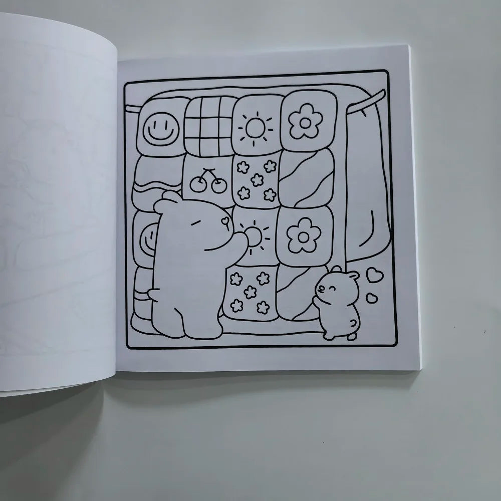 My Fuzzy Buddies Coloring Book Adults Teens Stress-relief Art Therapy