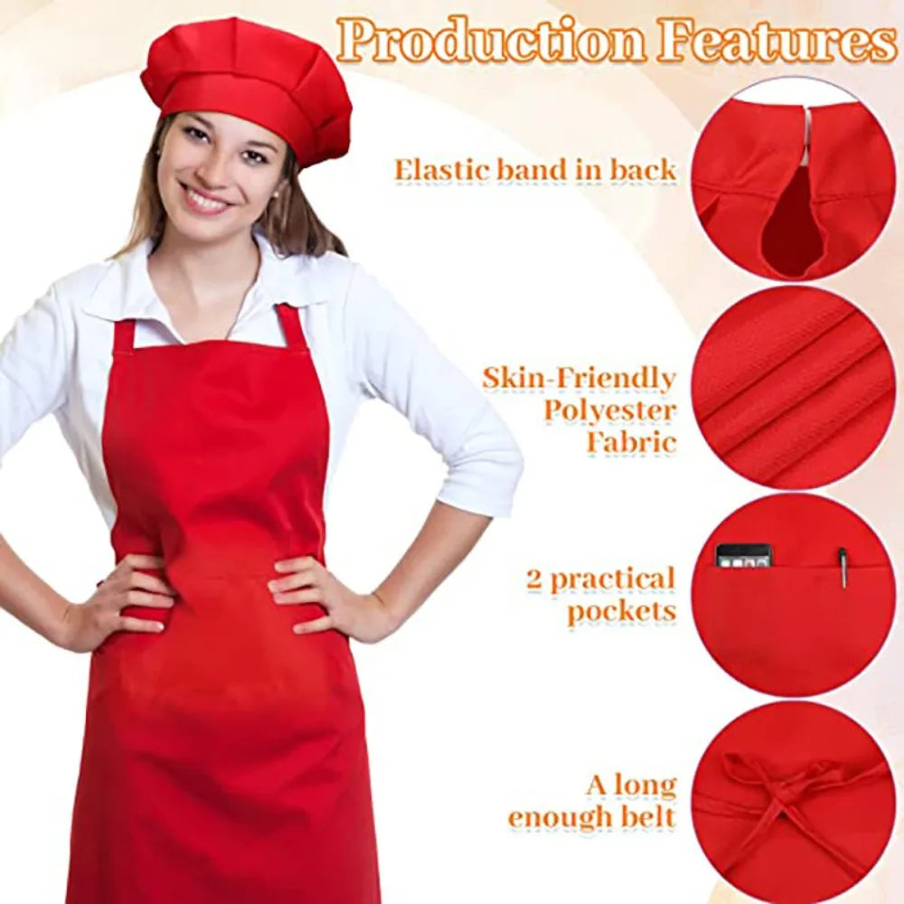 Children Chef Apron Front Pocket Bib Boys Girls Apron Kitchen Craft Kid Apron Painting Cooking Baby Pinafore Sets Children apron Peaceful Pleasures Health and Wellness