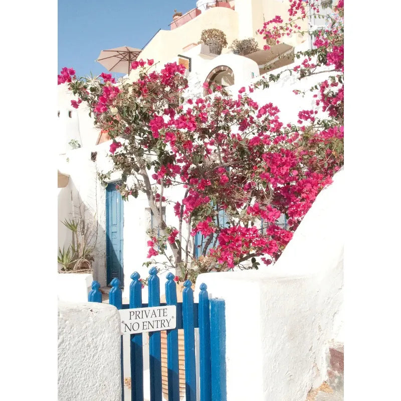 Santorini Greece Canvas Wall Art | Aesthetic Travel Poster