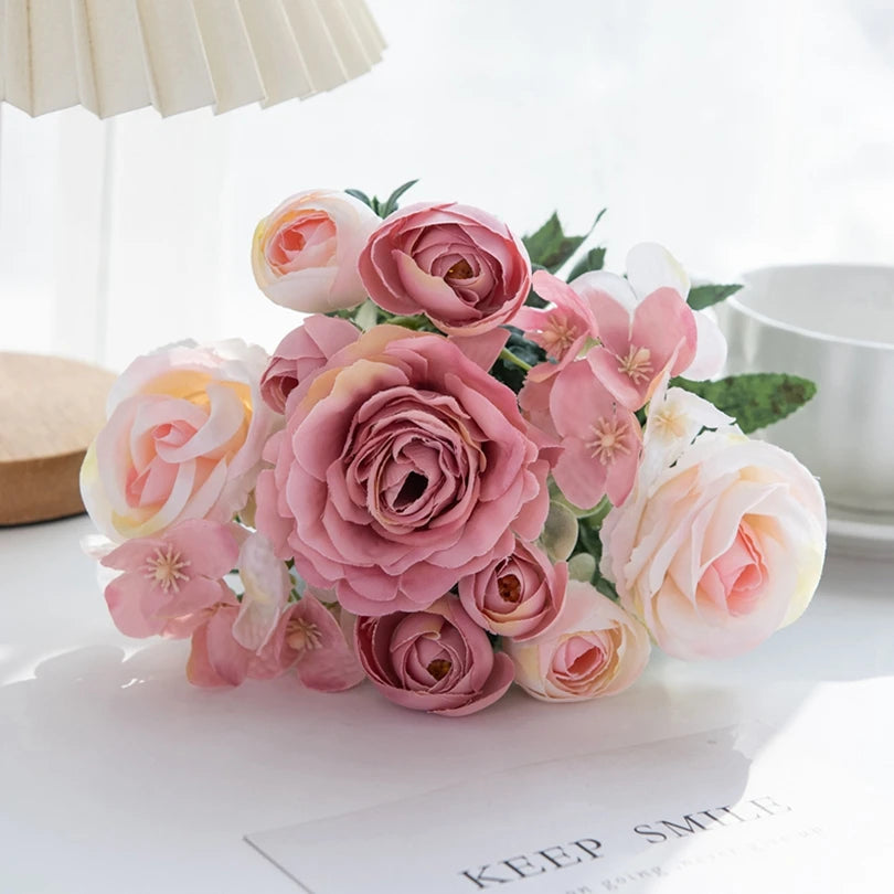 Artificial Silk Rose Bouquet | Wedding & Home Floral Decor