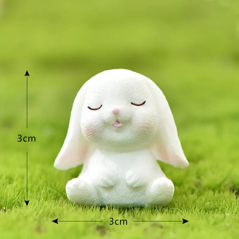 1Pcs Rabbit Miniature, Figurines Carrot Fairy Garden, Mini DIY Ornament, Micro Landscape Decorations for Home Kitchen Cake decor Peaceful Pleasures Health and Wellness 6