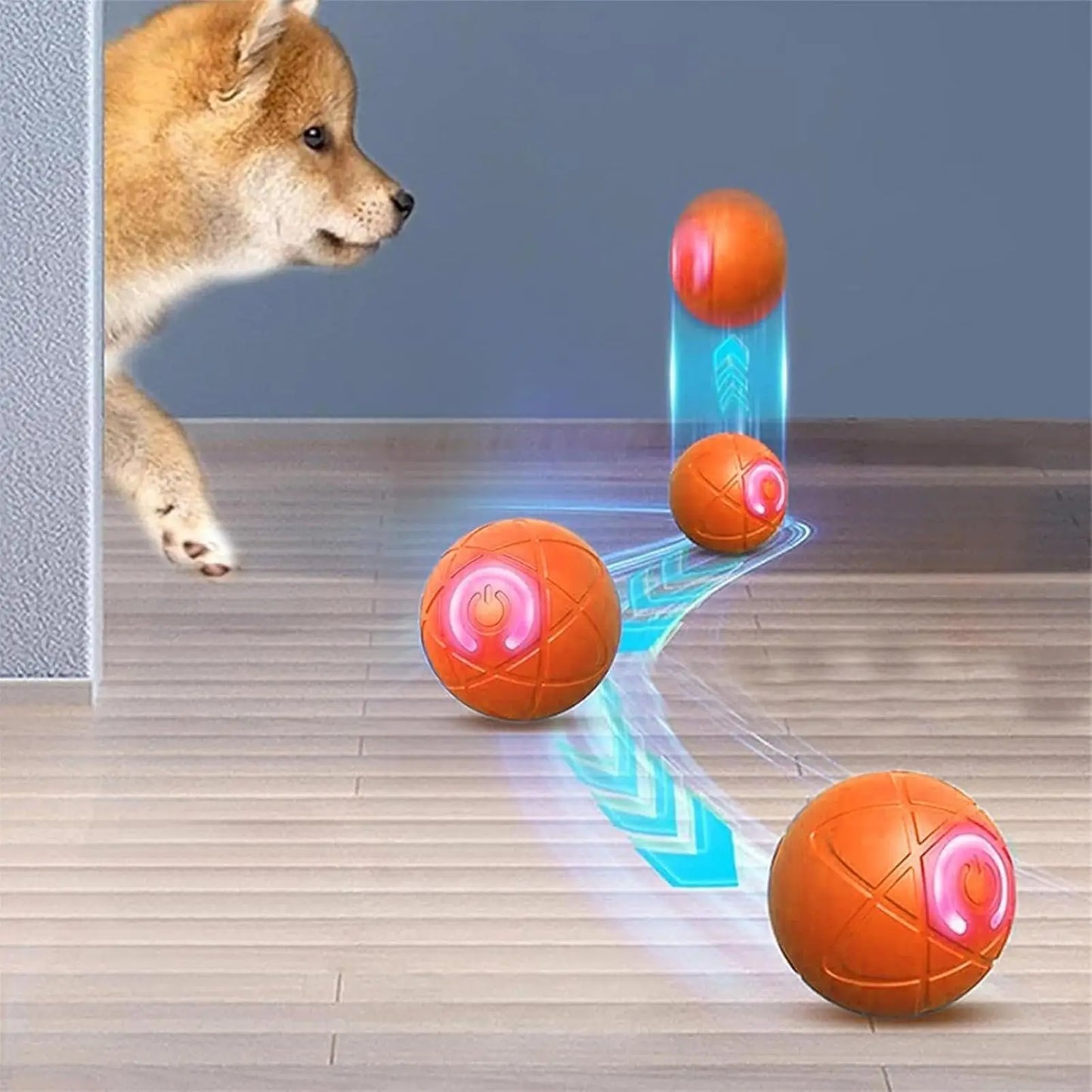 Interactive Rolling Ball Dog Toy – LED Light & USB Rechargeable