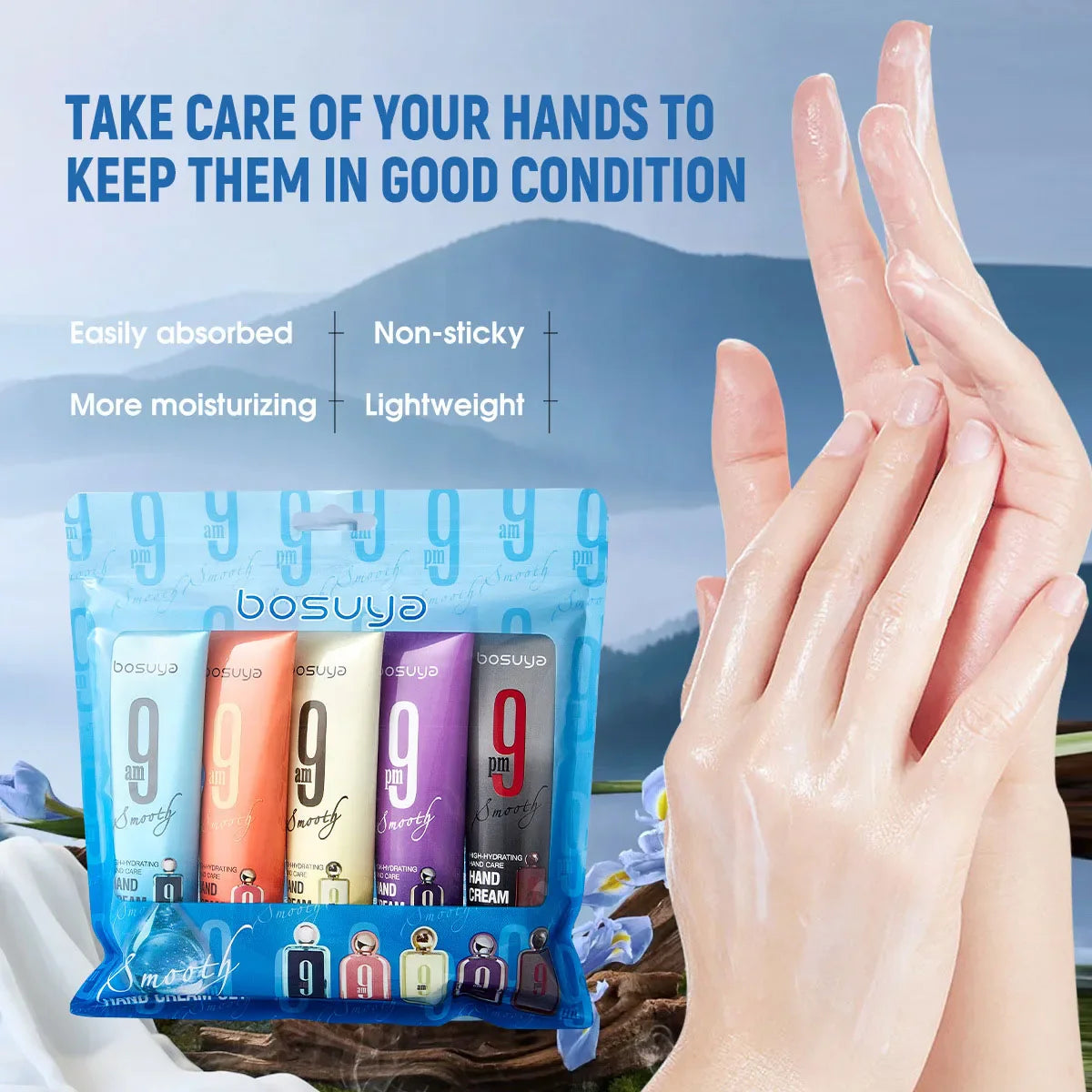 5-Piece Moisturizing Fragrance Hand Cream Set – Non-Greasy