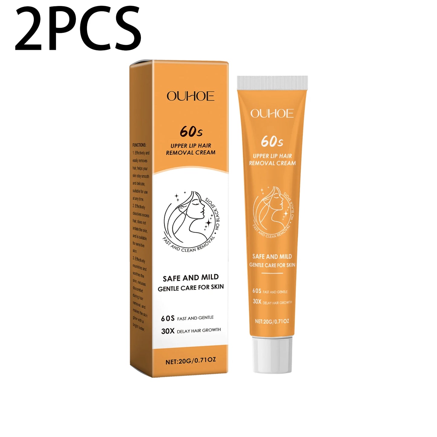 Ouhoe Hair Removal Cream – Fast Gentle Lip & Underarm Depilatory