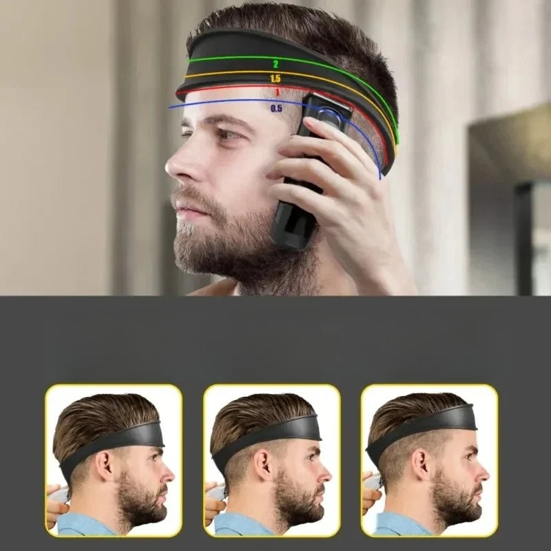 Curved Silicone Hair Trimming Tool DIY Fade Haircut Template Barber Neckline Shaving Headband for Home Haircuts Peaceful Pleasures Health and Wellness