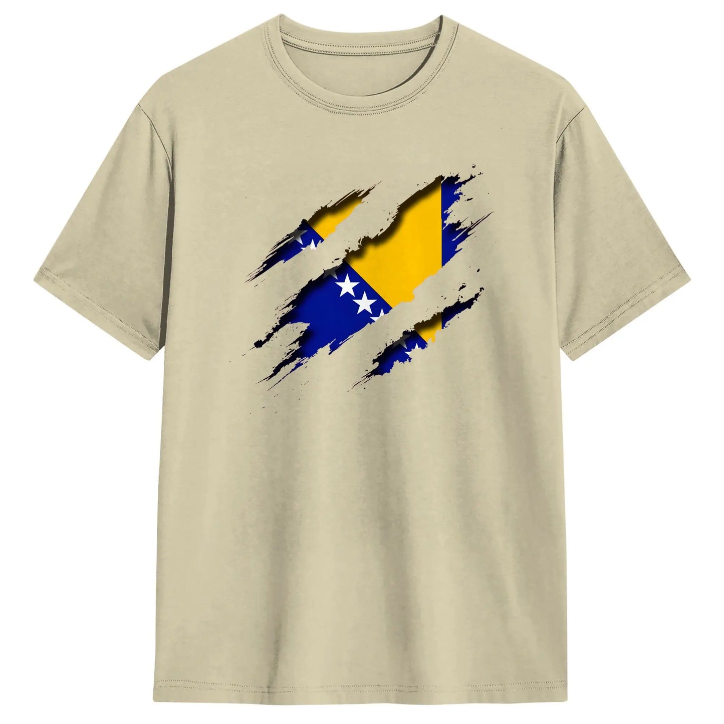 Bosnia & Herzegovina Flag Men's Vintage Cotton T-Shirt