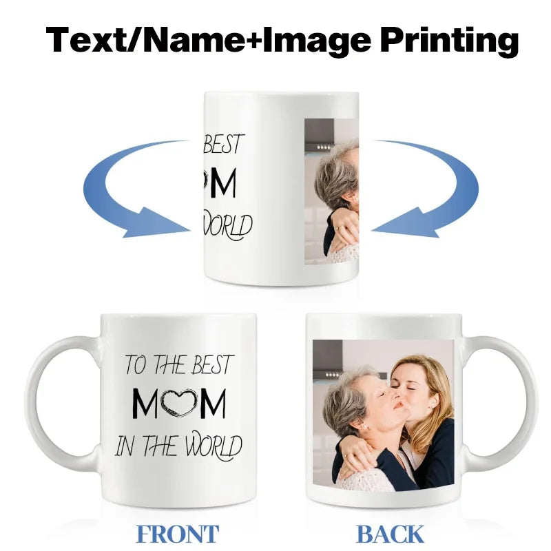 Custom Photo & Text Coffee Mug – Personalized Gift