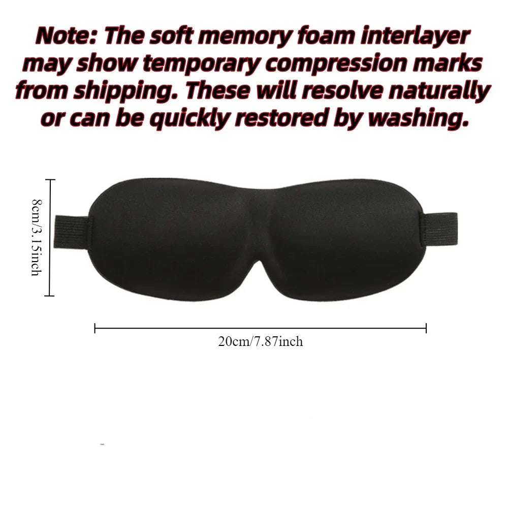 3D Sleep Mask – Memory Foam Blackout Eye Mask for Travel