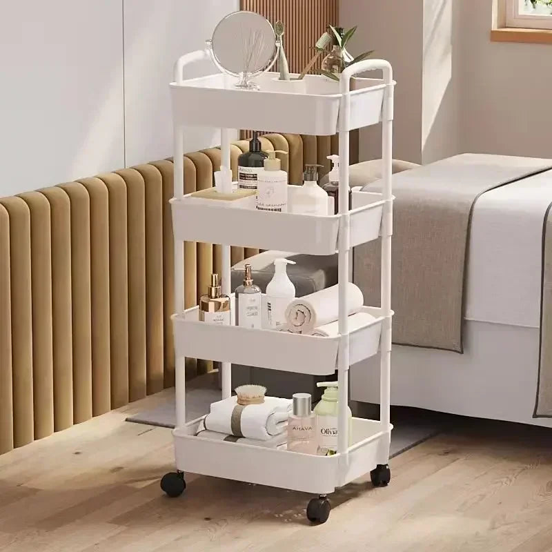 Rolling Multi-Layer Storage Shelf with Wheels – Kitchen, Bathroom & Bedroom Organizer Cart Peaceful Pleasures Health and Wellness