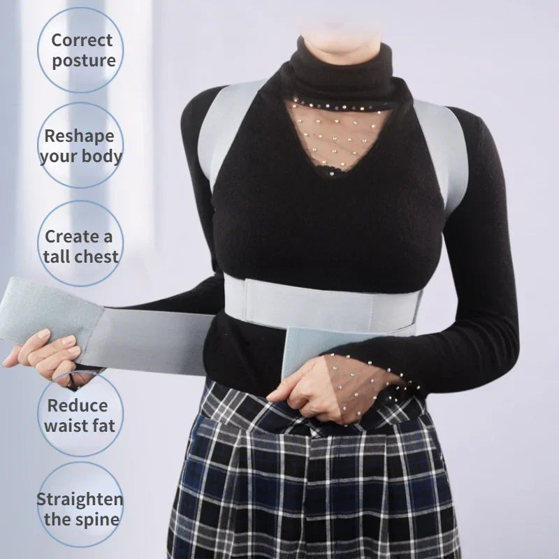 Upper Back Adjustable Posture Corrector Posture Clavicle Support Corrector Invisible Comfortable Back Straight Shoulders Brace Peaceful Pleasures Health and Wellness