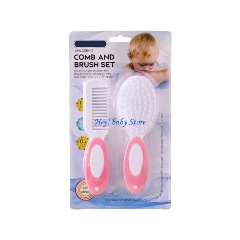 Baby Soft Hair Brush & Comb Set – Gentle Scalp Bath Scrubber